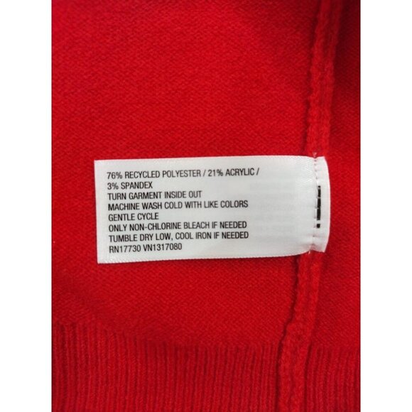 A New Day Red Sleeveless Knit Sweater Vest XS Recycled Polyester Blend, NWT. - Picture 5 of 7